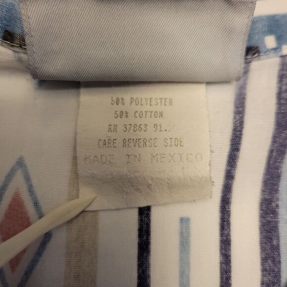 Blair Vintage Aztec Western Pastel Button Down Top Shirt Blouse Women's - Picture 6 of 10